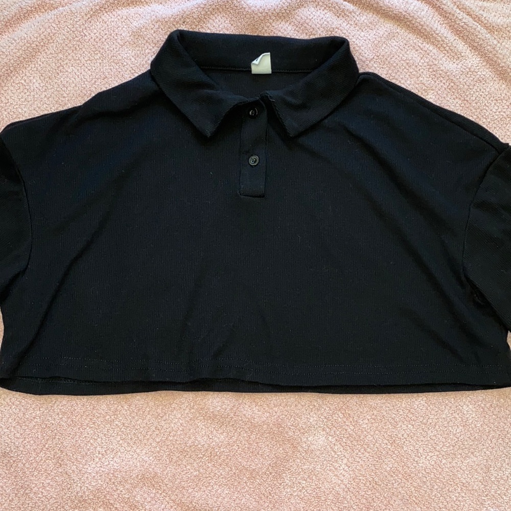 button-up crop top